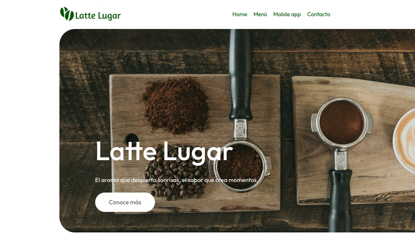 Plataforma para cafetería - Latte Lugar